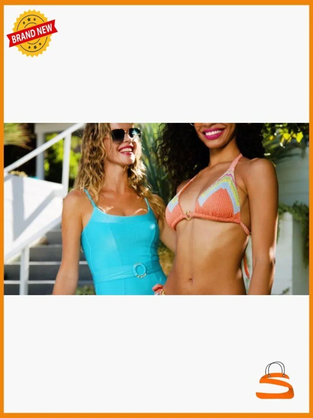 Metallic Cheeky Bikini Bottom, Adjustable Tie Sides, Medium